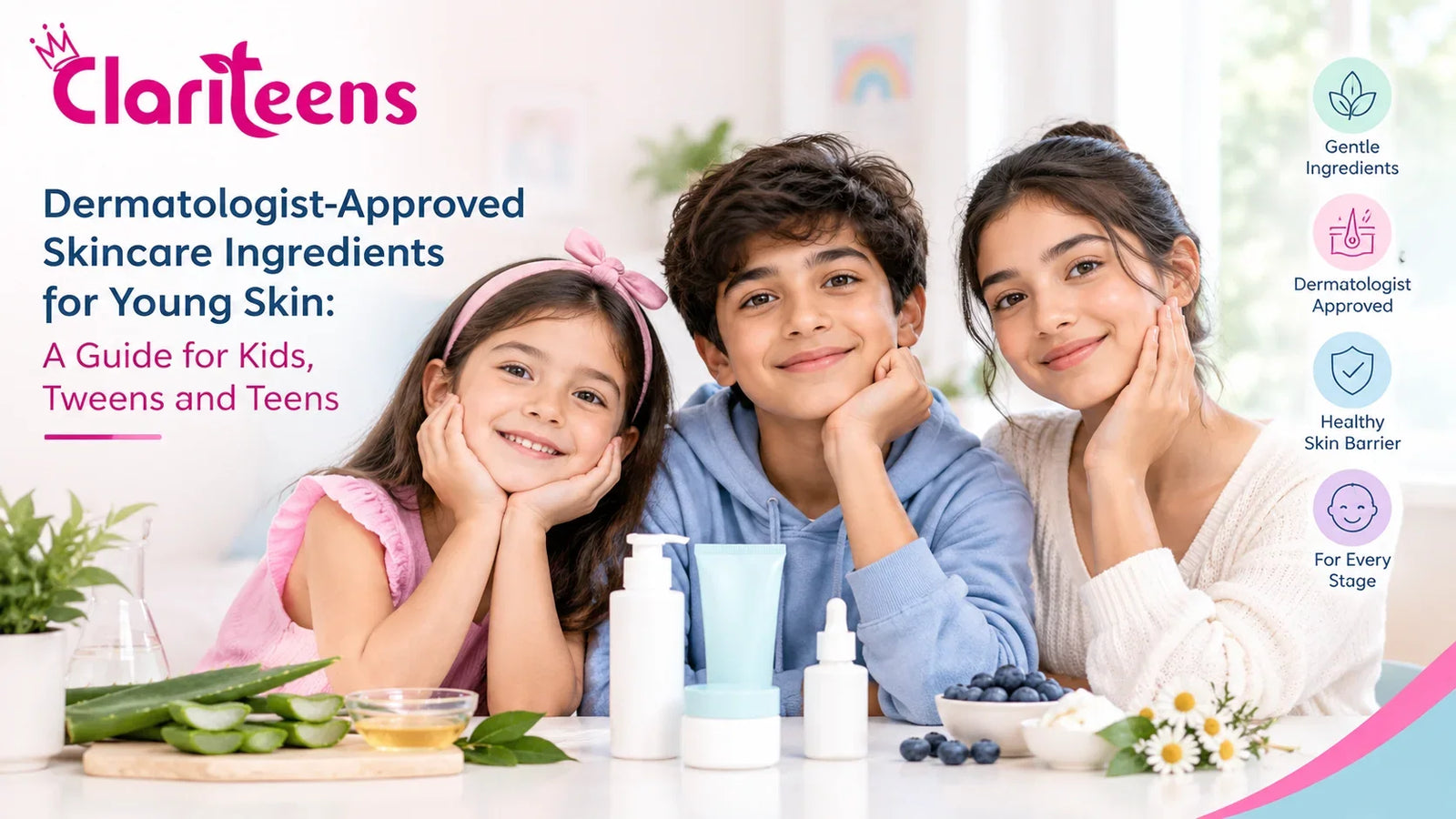 Dermatologist-Approved Skincare Ingredients for Young Skin: A Guide for Kids, Tweens and Teens