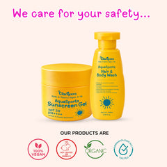 AquaSportz Pre and Post Swim Kit — Sunscreen Gel and Hair Wash | Clariteens