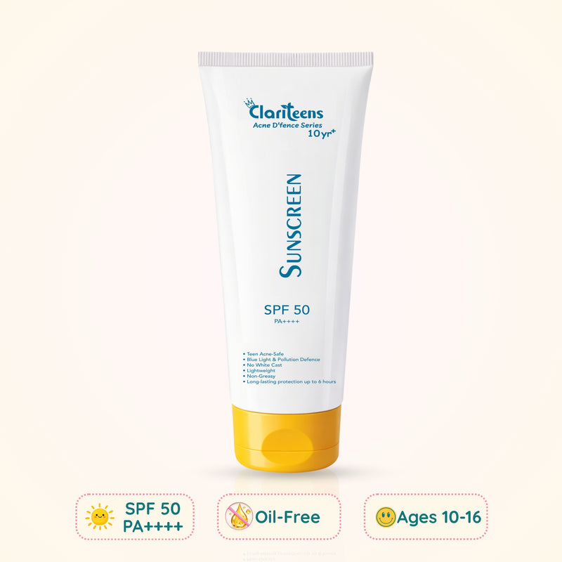 Acne D'fence Teen Sunscreen SPF 50 PA++++ — Blue Light Protection | Clariteens