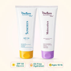 Acne D'fence Daily Duo — Teen Moisturiser and Sunscreen SPF 50 | Clariteens