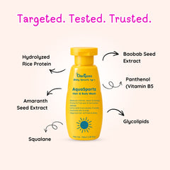 AquaSportz Hair and Body Wash removing chlorine from child hair after swimming