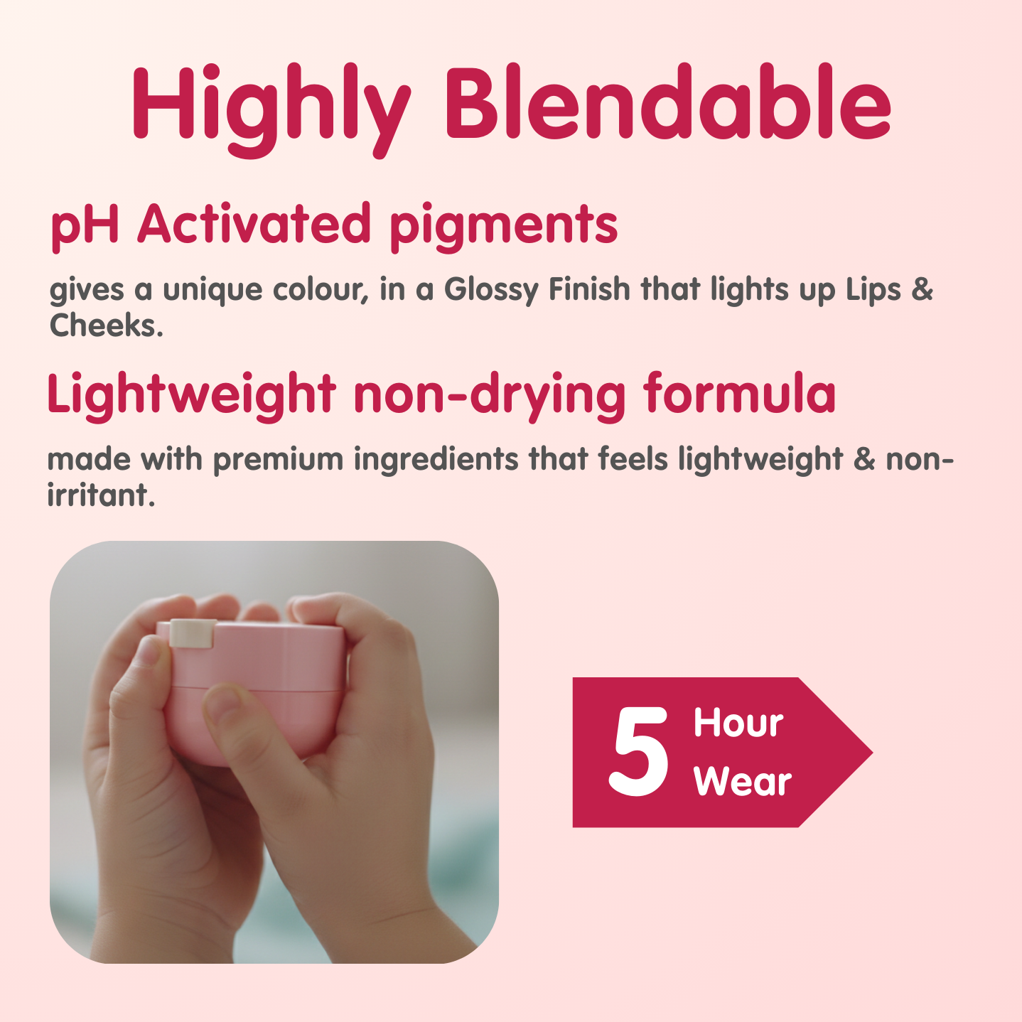 Lip Cheek Tint - ROSE - 12gm