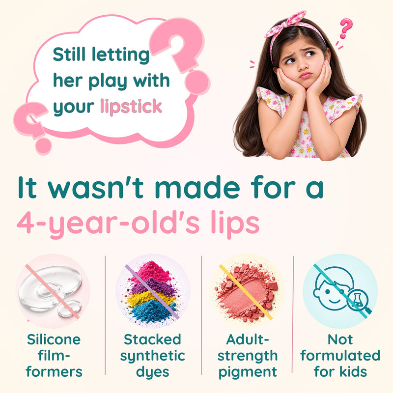 Rose Lip and Cheek Tint for Kids — Preservative-Free, Nourishing Plant Oils, Vegan | Clariteens