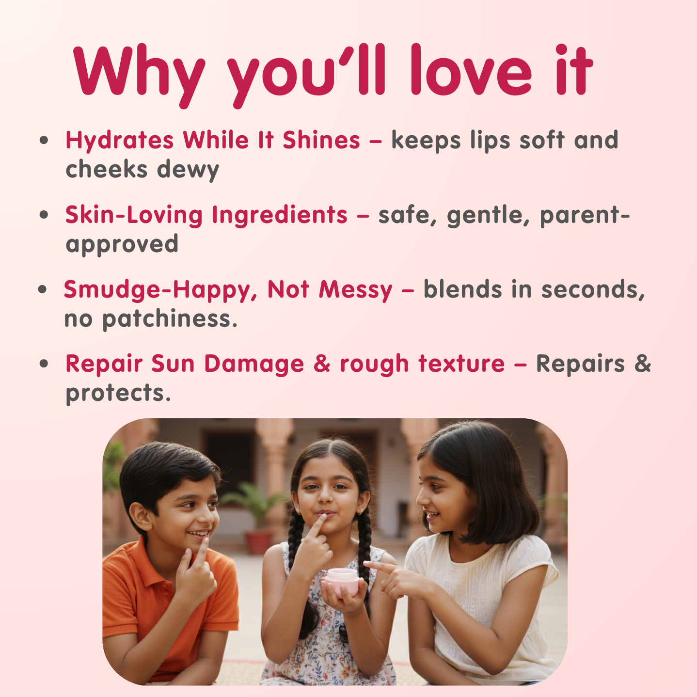 Lip Cheek Tint - ROSE - 12gm