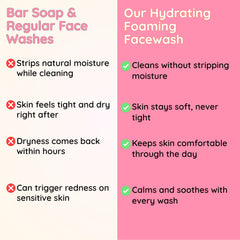 Hydrating Foaming Facewash — Multivitamin B3+B5 + PetalGuard Complex | For Dry & Sensitive Skin | Clariteens