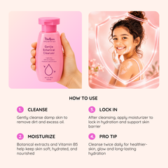 Clariteens Gentle Botanical Cleanser — BrightOBlend + Vitamin B3 & B5 + Macadamia Oil | For Kids, Pre-Teens & Teens