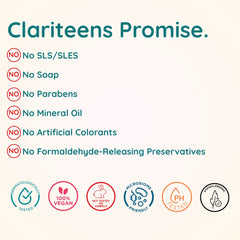 Gentle Botanical Cleanser — BrightOBlend + Vitamin B3 & B5 + Macadamia Oil | For Kids & Teens | Clariteens