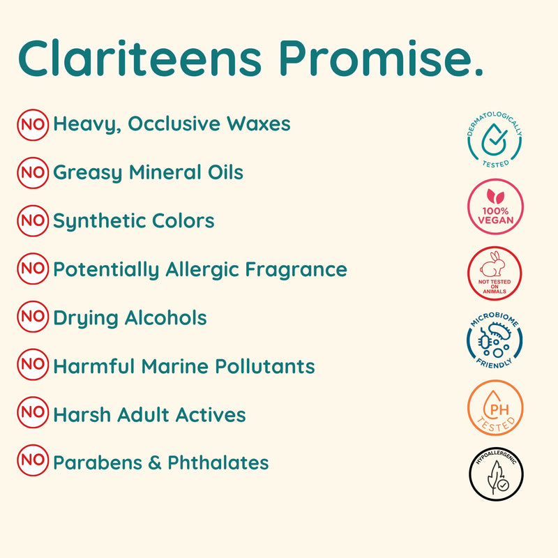 Dewy Hug Kids Moisturiser — 24Hr+ Hydration, pH Balanced, Lightweight | Clariteens