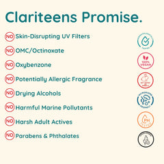 Mineral Sunscreen SPF 40 for Kids — No White Cast, Non-Greasy | Clariteens