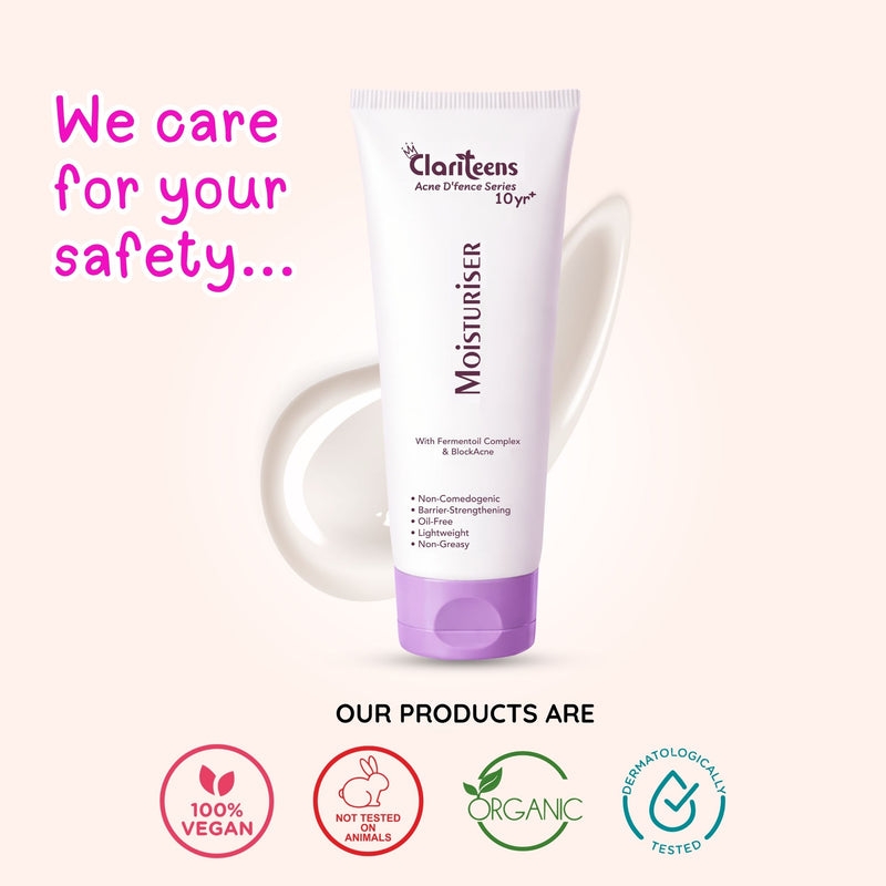 Acne D'fence Moisturiser key actives — probiotic acne complex, ceramide support, fermented oil blend