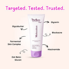 Acne D'fence Moisturiser texture — lightweight, oil-free, non-comedogenic for acne-prone teen skin