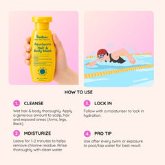 AquaSportz Kids Hair and Body Wash — Removes Chlorine, Restores Moisture | Clariteens