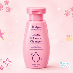 Clariteens Gentle Botanical Cleanser — BrightOBlend + Vitamin B3 & B5 + Macadamia Oil | For Kids, Pre-Teens & Teens