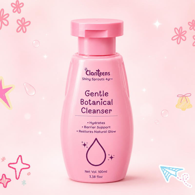 Clariteens Gentle Botanical Cleanser — BrightOBlend + Vitamin B3 & B5 + Macadamia Oil | For Kids, Pre-Teens & Teens