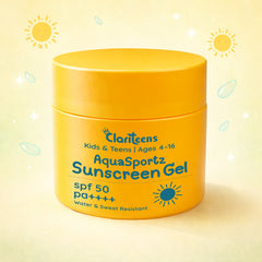 AquaSportz Kids Sunscreen Gel SPF 50 PA++++ — Water Resistant | Clariteens