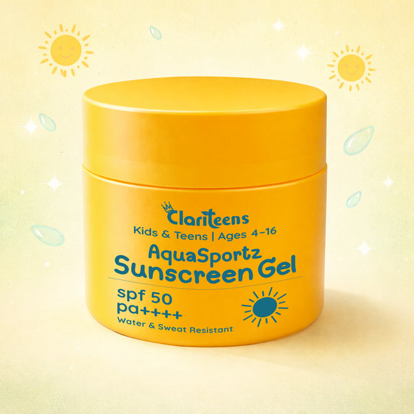 AquaSportz Kids Sunscreen Gel SPF 50 PA++++ — Water Resistant | Clariteens