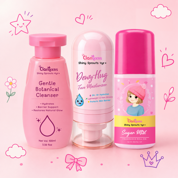 Clariteens All-Day Freshness Combo  — Botanical Cleanser, Moisturiser & Fragrance Roll-On | For Kids, Pre-Teens & Teens (Copy)