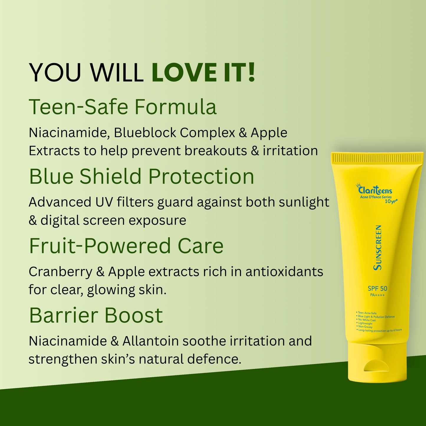 Acne D’fence 10yr+ SUNSCREEN SPF 50 PA++++ 50ml