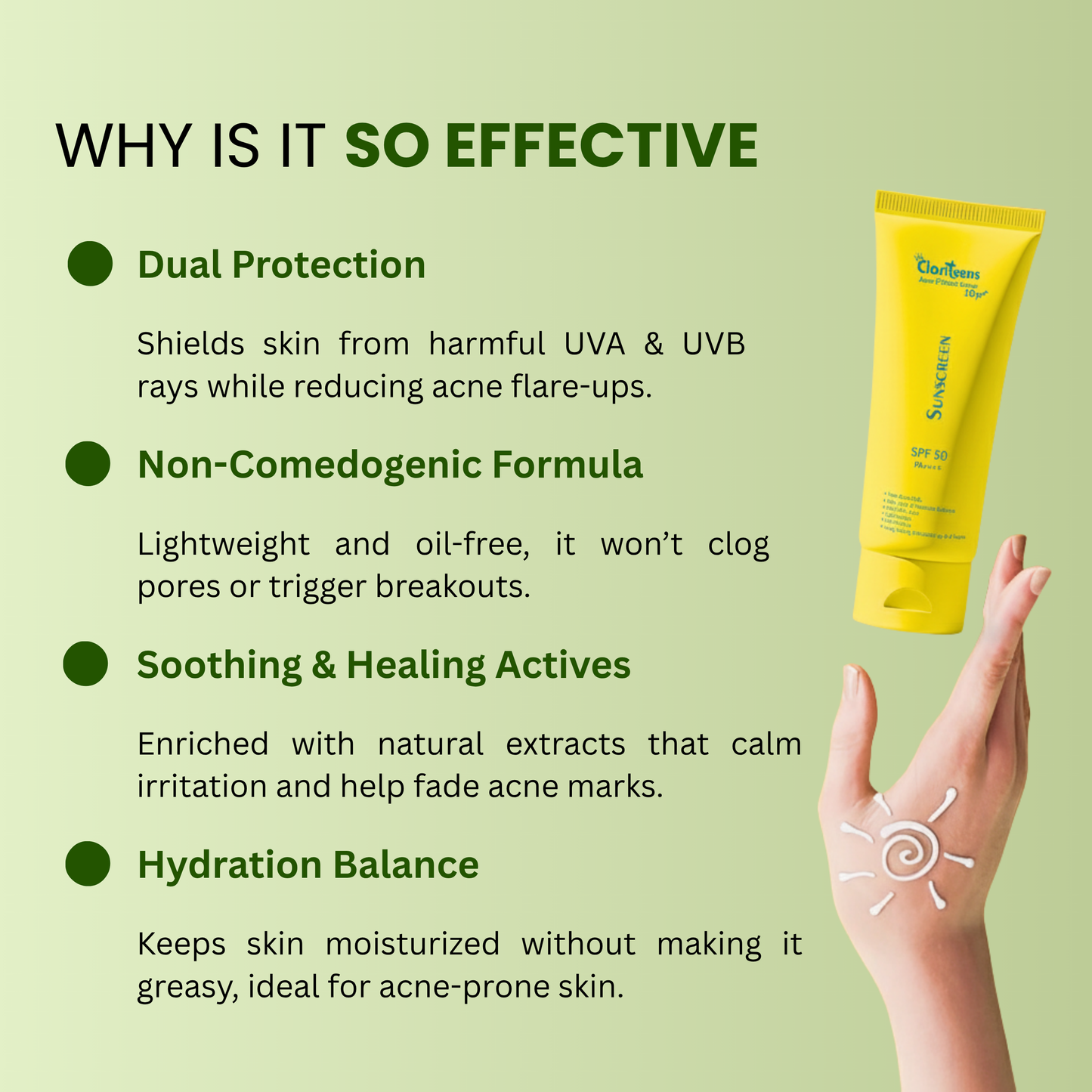 Acne D’fence 10yr+ SUNSCREEN SPF 50 PA++++ 50ml