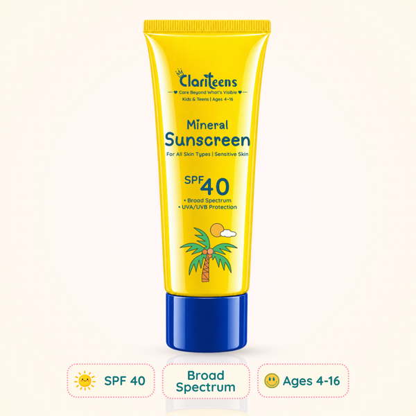 Mineral Sunscreen SPF 40 Travel Pack for Kids — No White Cast, Non-Greasy | 30 ml