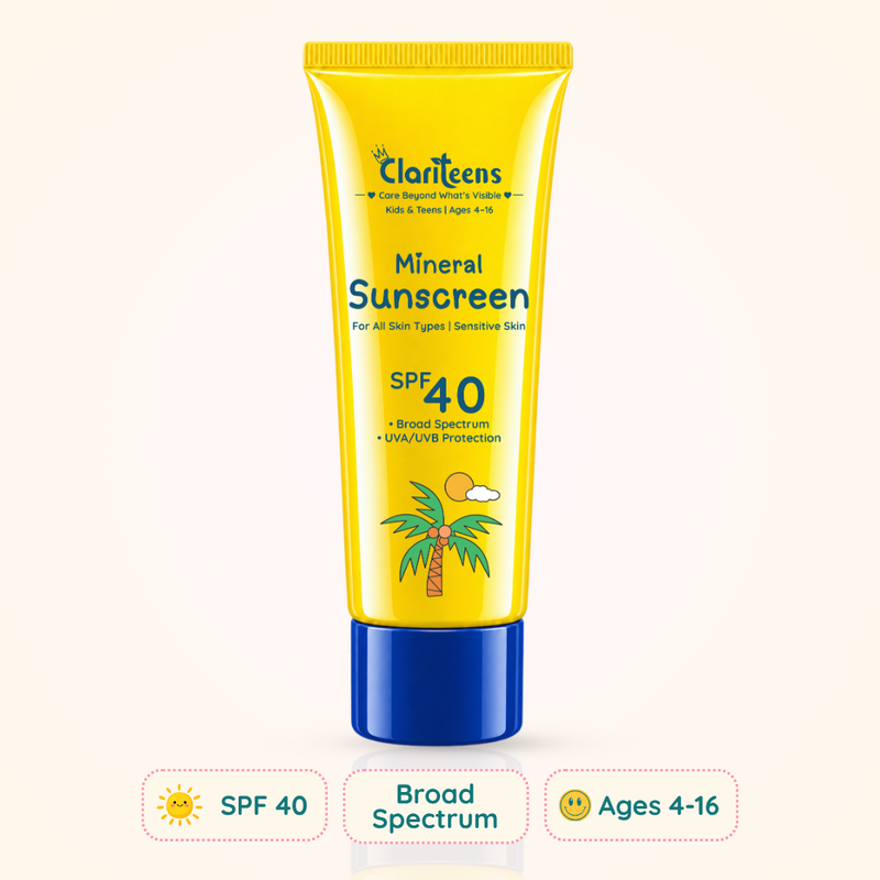 Mineral Sunscreen SPF 40 Travel Pack for Kids — No White Cast, Non-Greasy | 30 ml