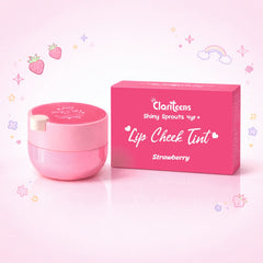 Strawberry Lip and Cheek Tint 12gm — berry-toned stick front view, Clariteens Shiny Sprouts