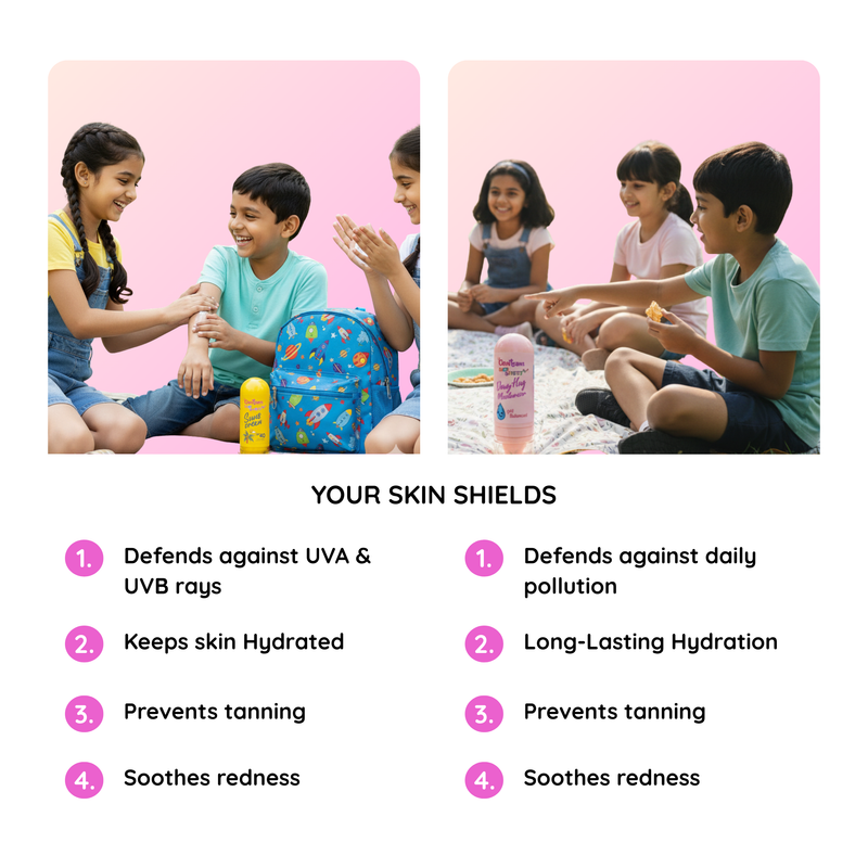 Clariteens Dull Skin Defense Kit – Sunscreen SPF 40 Broad Spectrum + Hydrating Moisturizer (Kids & Teens) 4 Year +