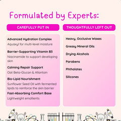 Clariteens Shiny Sprouts Dewy Hug Moisturiser — ceramide-supporting, naturally pink botanical formula