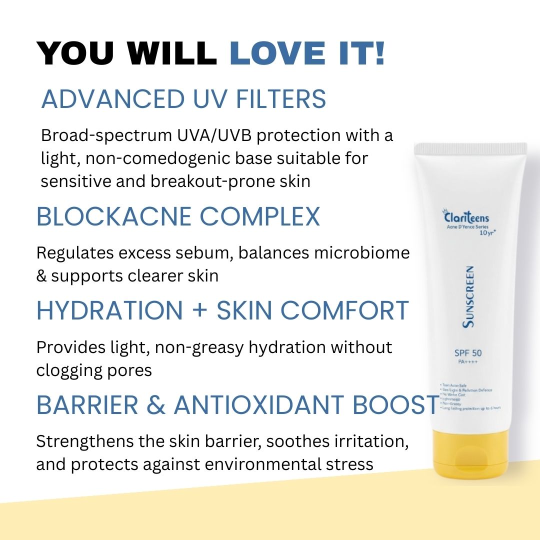 Acne D’fence 10yr+ SUNSCREEN SPF 50 PA++++ 50ml