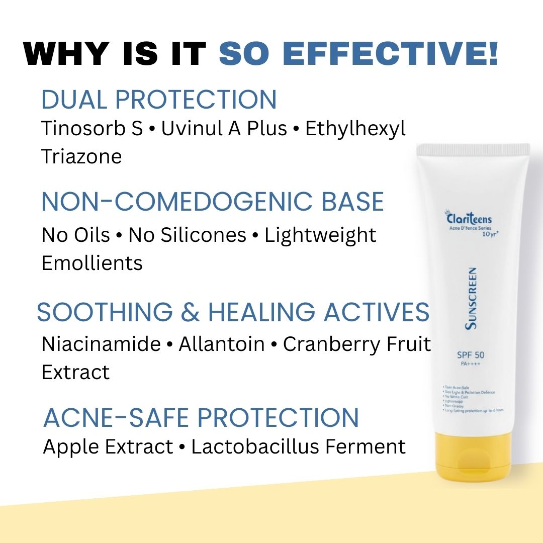 Acne D’fence 10yr+ SUNSCREEN SPF 50 PA++++ 50ml