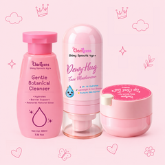 Clariteens Daily Essentials Trio — Kids Botanical Cleanser, Moisturiser & Lip Tint | For Kids, Pre-Teens & Teens
